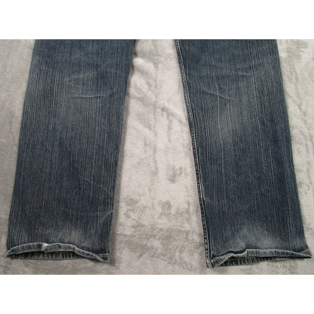 Levis‎ 505 Jeans Mens 38x30 Blue Denim Distressed Pockets Cotton Modern